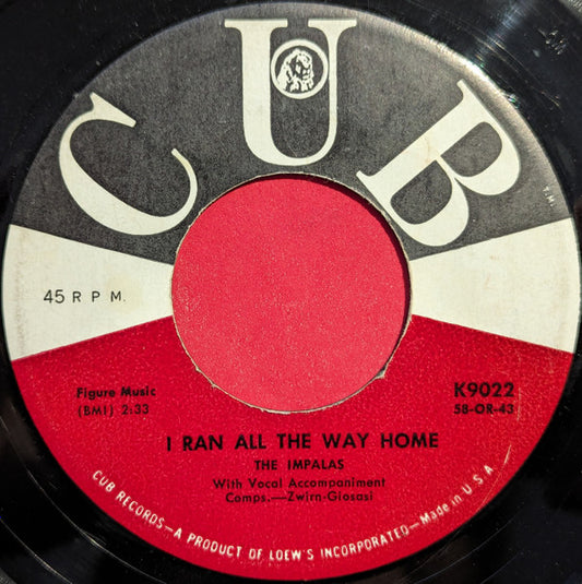 The Impalas : I Ran All The Way Home / Fool,, Fool, Fool (7", Single, M/Print)