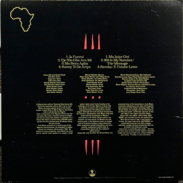 King Sunny Adé And His African Beats* : Juju Music (LP, Album, Hau)