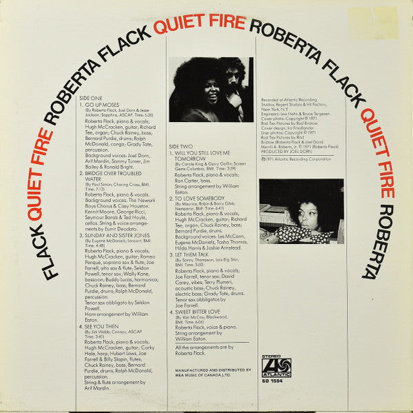 Roberta Flack : Quiet Fire (LP, Album, RE)