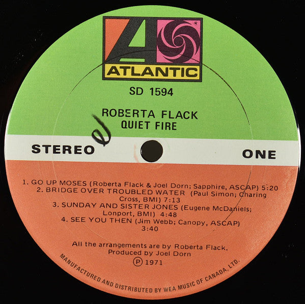 Roberta Flack : Quiet Fire (LP, Album, RE)