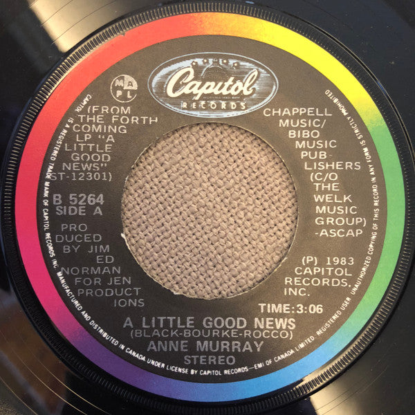 Anne Murray : A Little Good News (7", Single)