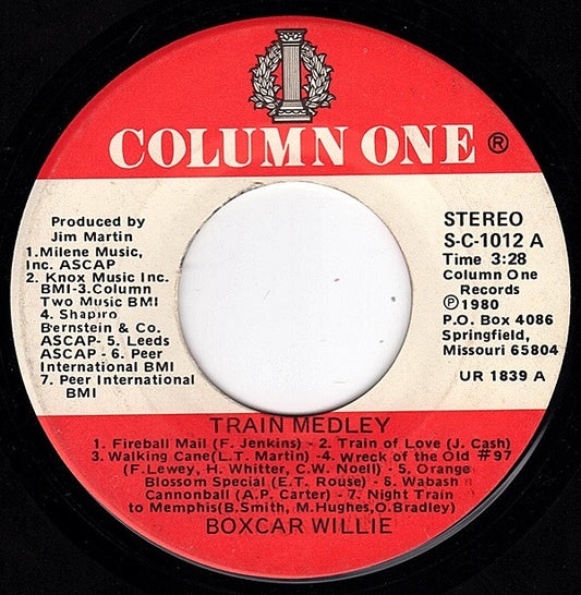 Boxcar Willie : Train Medley (7")