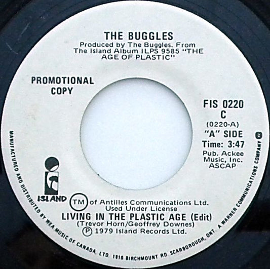 The Buggles : Living In The Plastic Age (7", Promo)