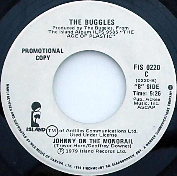 The Buggles : Living In The Plastic Age (7", Promo)