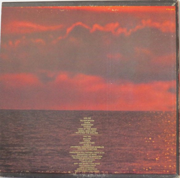 Paul Kantner, Grace Slick : Sunfighter (LP, Album)