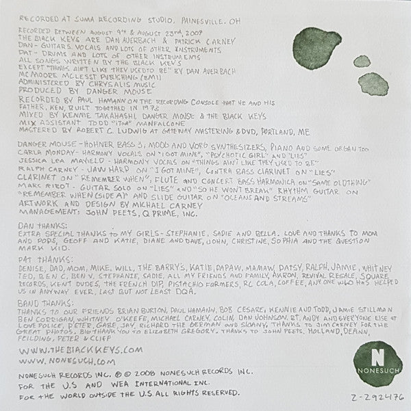 The Black Keys : Attack & Release (CD, Album, Dig)