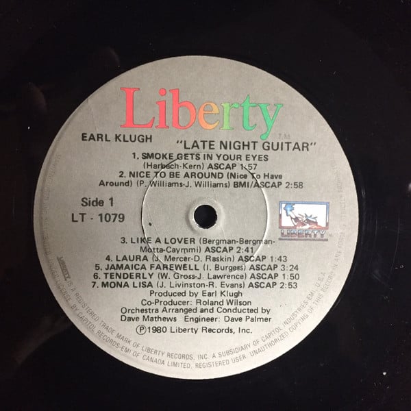 Earl Klugh : Late Night Guitar (LP, Album)