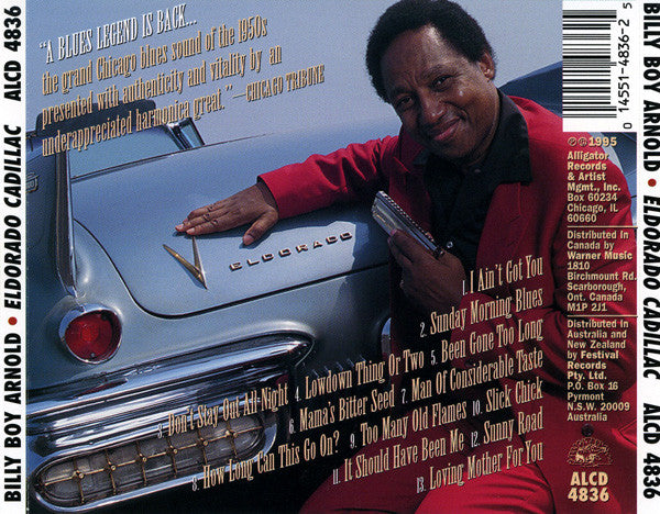 Billy Boy Arnold : Eldorado Cadillac (CD, Album)