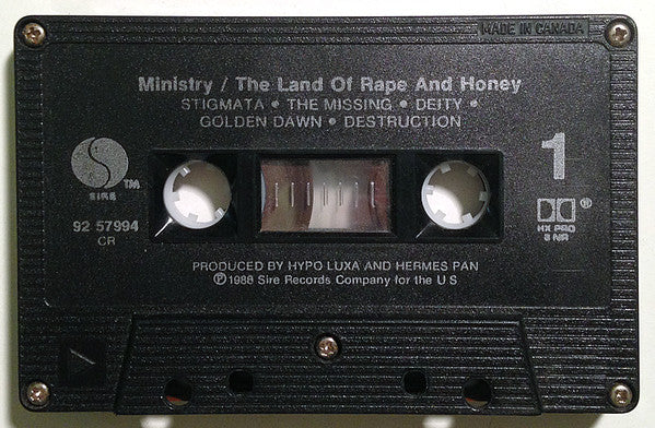 Ministry : The Land Of Rape And Honey (Cass, Album, CR,)