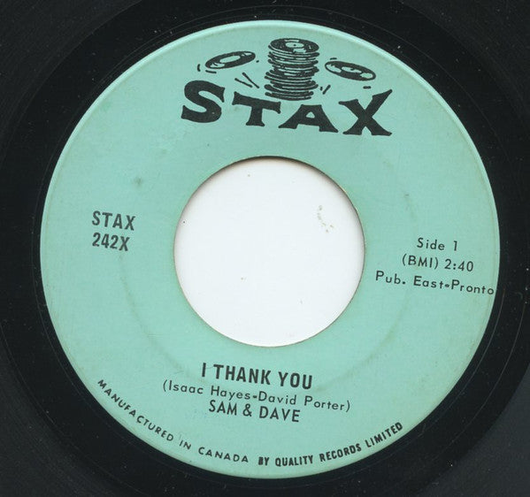 Sam & Dave : I Thank You / Wrap It Up (7", Single)