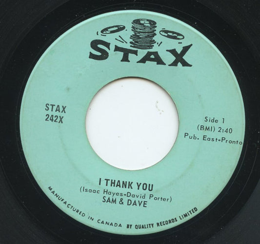 Sam & Dave : I Thank You / Wrap It Up (7", Single)