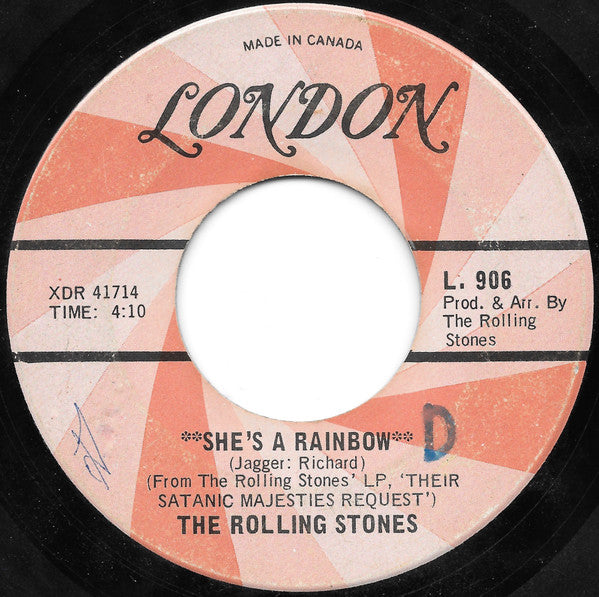 The Rolling Stones : She's A Rainbow / 2,000 Light Years From Home (7")