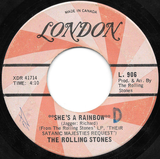 The Rolling Stones : She's A Rainbow / 2,000 Light Years From Home (7")