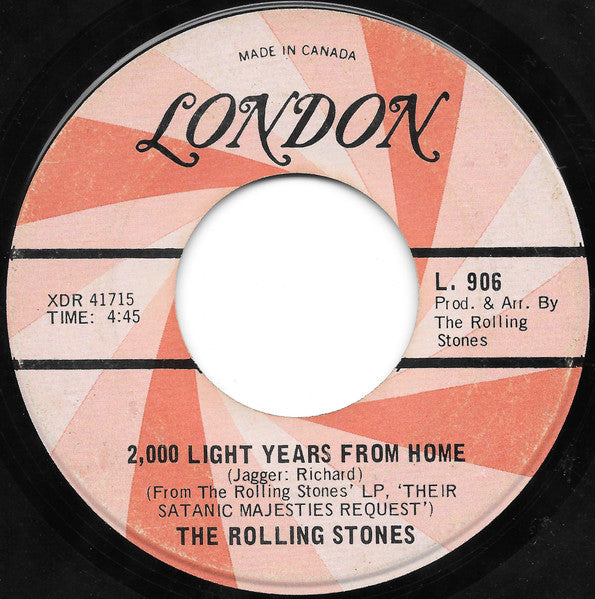 The Rolling Stones : She's A Rainbow / 2,000 Light Years From Home (7")