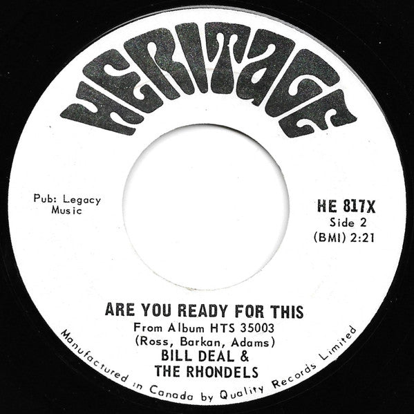 Bill Deal & the Rondells : What Kind Of Fool Do You Think I Am (7")