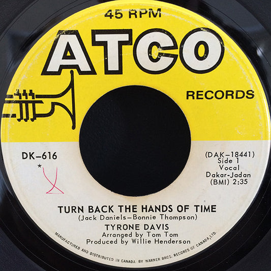 Tyrone Davis : Turn Back The Hands Of Time (7", Single)