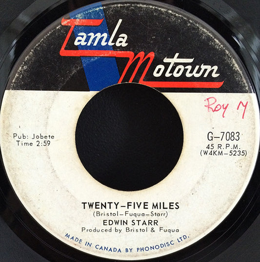 Edwin Starr : Twenty-Five Miles / Love Is My Destination (7")