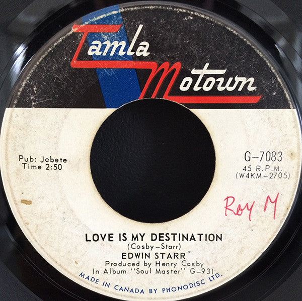 Edwin Starr : Twenty-Five Miles / Love Is My Destination (7")