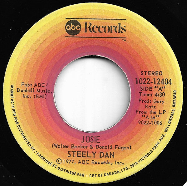 Steely Dan : Josie (7", Single)