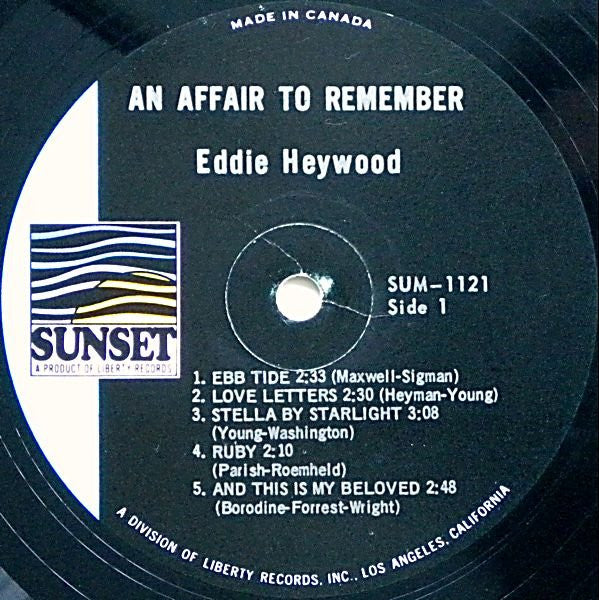 Eddie Heywood : An Affair To Remember (LP, Mono)