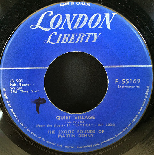 The Exotic Sounds Of Martin Denny* : Llama Serenade / Quiet Village (7", Single, Mono)