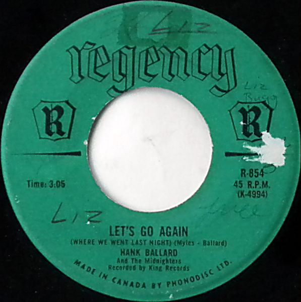 Hank Ballard And The Midnighters* : Let's Go Again (7", Single)