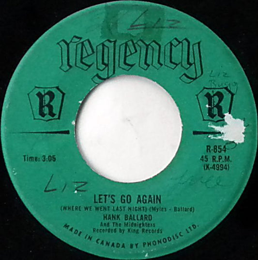 Hank Ballard & The Midnighters : Let's Go Again (7", Single)