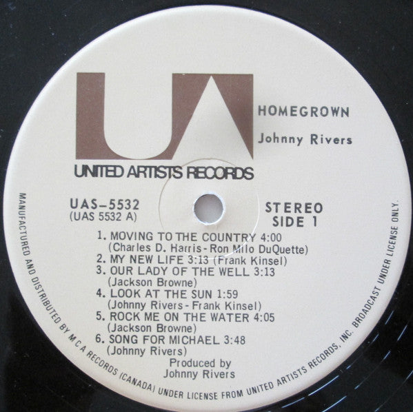 Johnny Rivers : Home Grown (LP, Album)