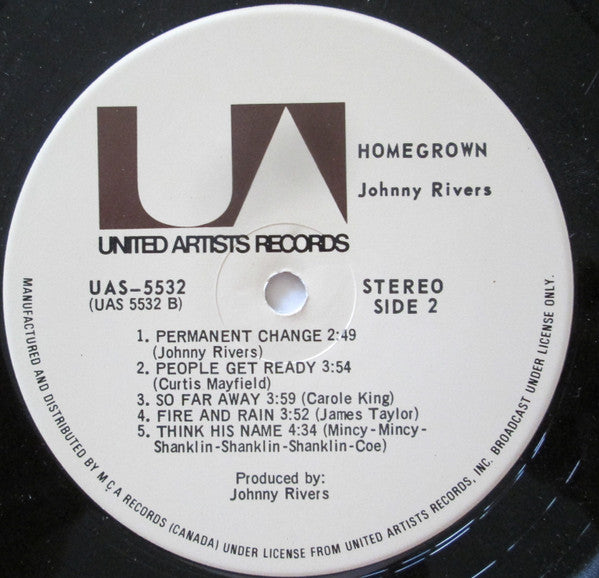 Johnny Rivers : Home Grown (LP, Album)