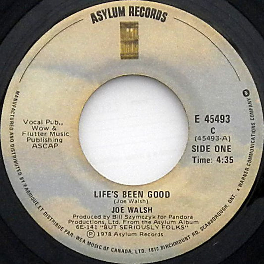 Joe Walsh : Life's Been Good (7", Single)