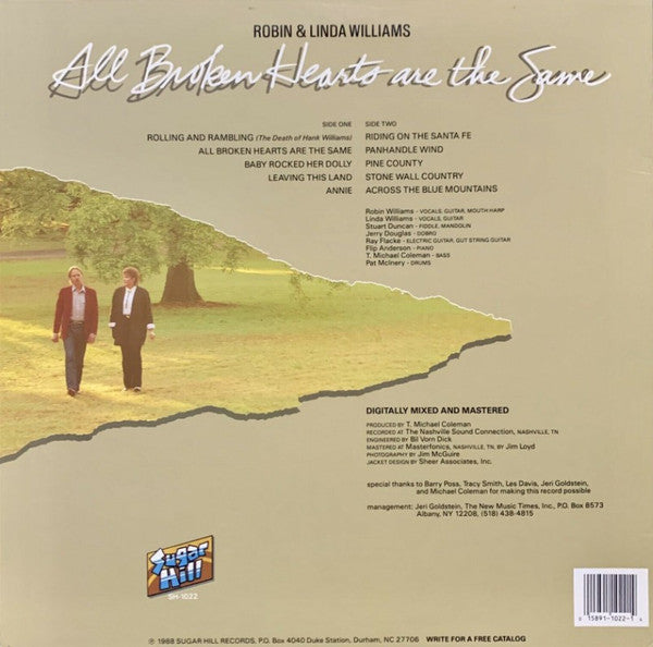 Robin & Linda Williams : All Broken Hearts Are The Same (LP)