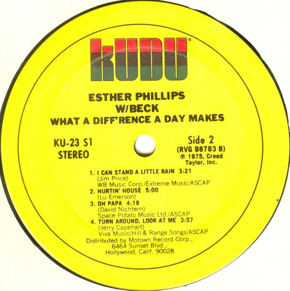 Esther Phillips W/ Beck* : What A Diff'rence A Day Makes (LP, Album)