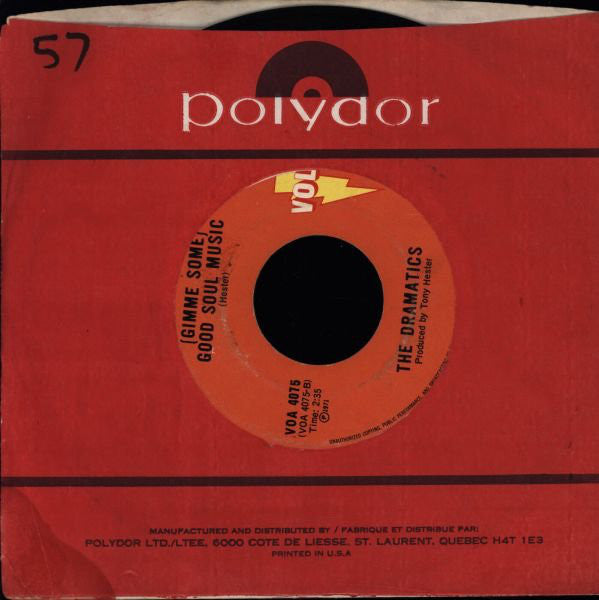 Dramatics* : In The Rain / (Gimme Some) Good Soul Music (7", Single)