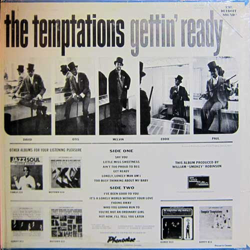 The Temptations : Gettin' Ready (LP, Album)