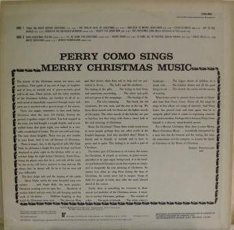 Perry Como : Perry Como Sings Merry Christmas Music (LP, Album, RE)