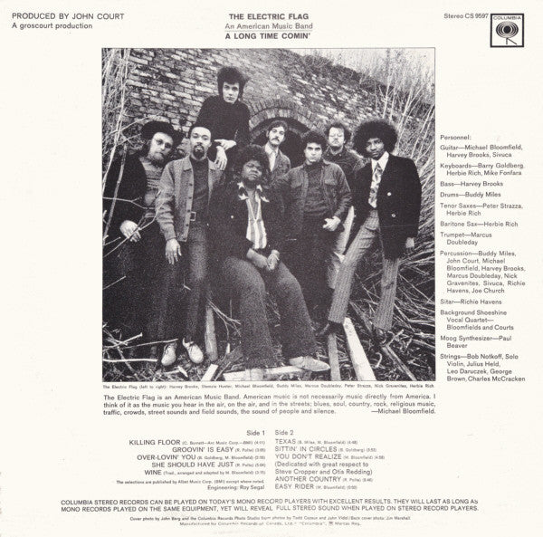The Electric Flag : A Long Time Comin' (LP, Album, RE)