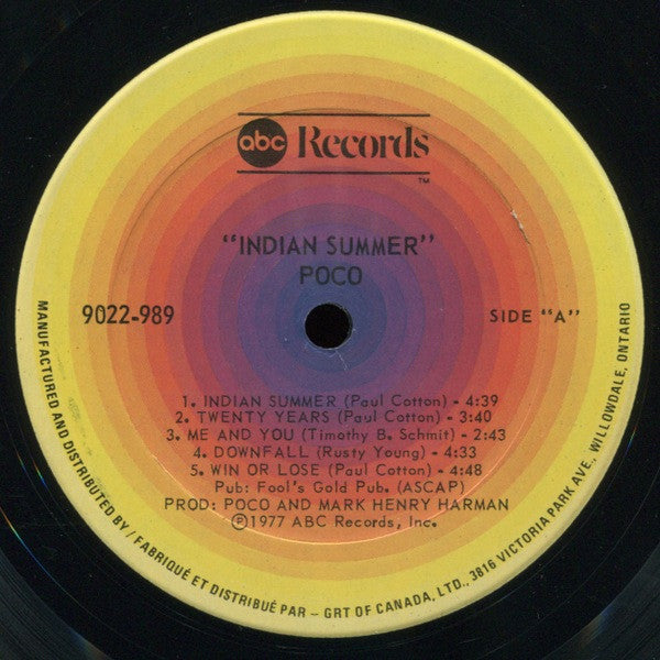 Poco (3) : Indian Summer (LP, Album)