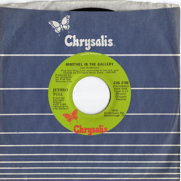 Jethro Tull : Minstrel In The Gallery (7", Single)