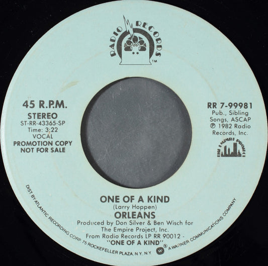 Orleans : One Of A Kind (7", Promo, SP)