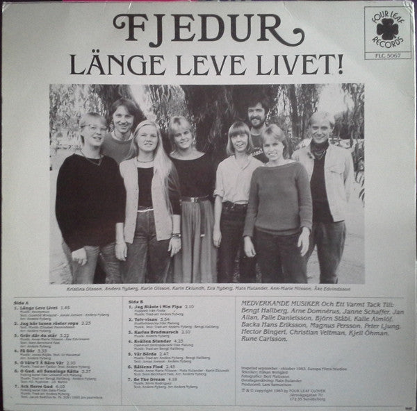 Fjedur : Länge Leve Livet (LP, Album)