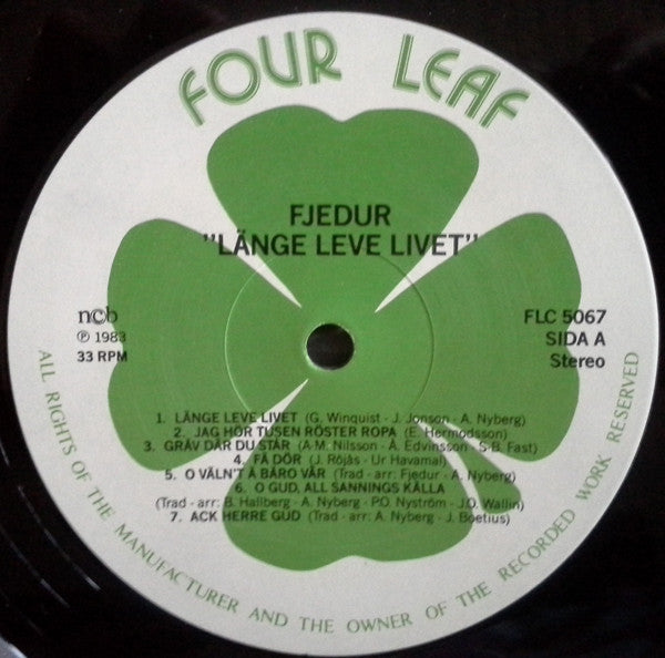 Fjedur : Länge Leve Livet (LP, Album)