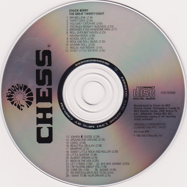 Chuck Berry : The Great Twenty-Eight (CD, Comp)
