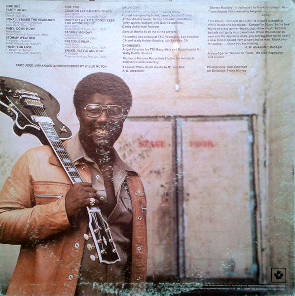 Willie Hutch : Concert In Blues (LP, Album)