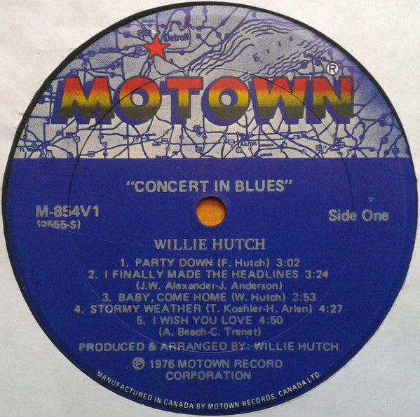 Willie Hutch : Concert In Blues (LP, Album)