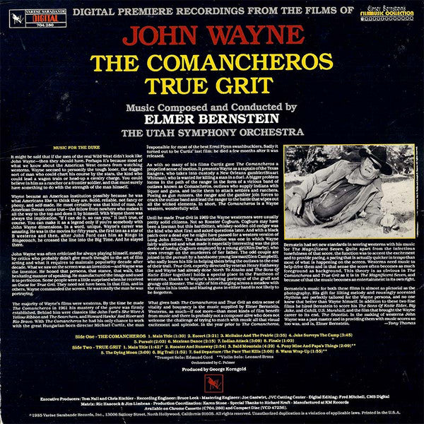 Elmer Bernstein : The Films Of John Wayne: The Comancheros / True Grit (LP)