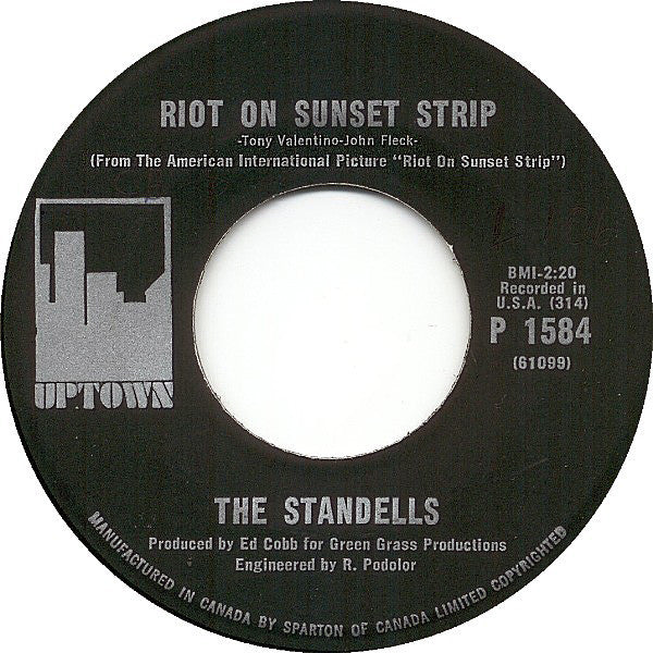 The Standells : Riot On Sunset Strip / Black Hearted Woman (7")