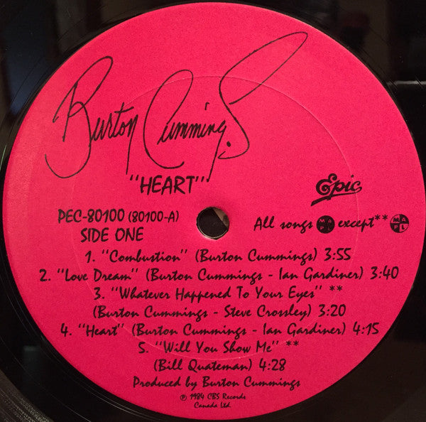 Burton Cummings : Heart (LP, Album)