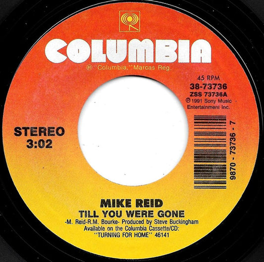 Mike Reid : Till You Were Gone (7", Styrene, Car)