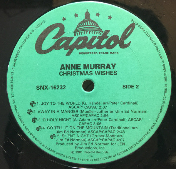 Anne Murray : Christmas Wishes (LP, Album)