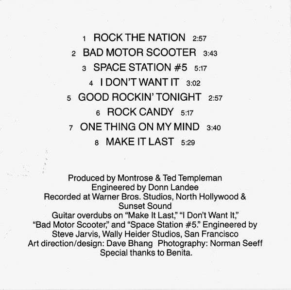 Montrose (2) : Montrose (CD, Album, RE)